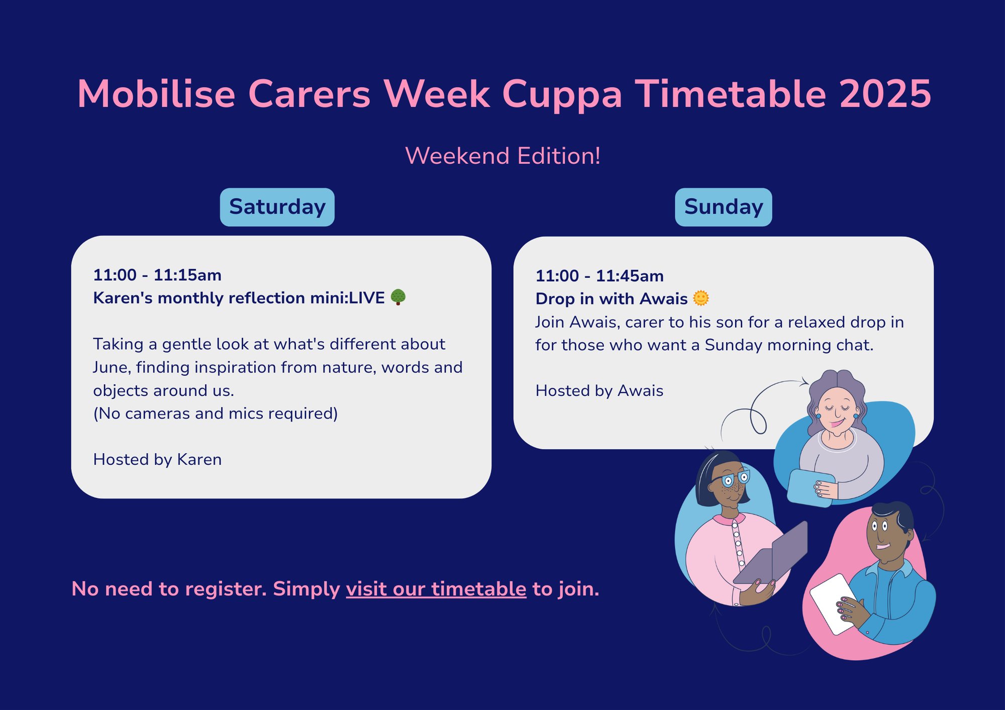 Carers Week timetable 2 Carers Week timetable 2